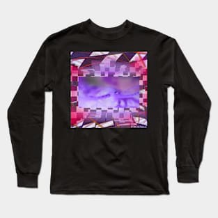 Centipede “Vaporwave” (Grainy Purple & Red) Long Sleeve T-Shirt